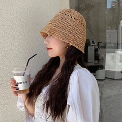 Straw Bucket Hat
