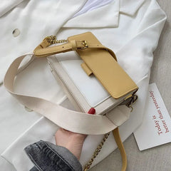 Flap Color Block Crossbody Bag