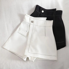 High Waist Asymmetrical Wrap Skort