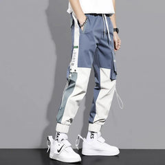 Asymmetrical Colorblock Jogger Pants