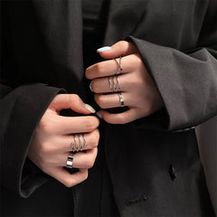 Set of 6: Alloy Rings