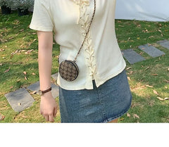 Short-Sleeve U-Neck Tie-Accent
Knit Top