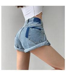 Mid Rise Rolled Denim Hot Shorts in 5 Colors