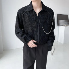 Tweed Fringed Shirt