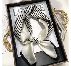 Striped Silky Scarf