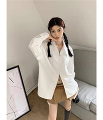 Long-Sleeve Plain Zip Shirt