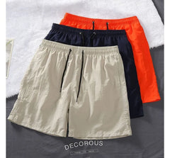 Drawstring Waist Plain Sweat Shorts