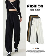 Elastic Waist Plain Harem Sweatpants (Various Designs)