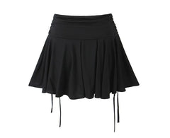 Balletcore High Waist Plain Mini A-Line Skirt