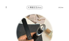 Faux Leather Slim Belt