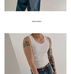 Scoop Neck Plain Tank Top