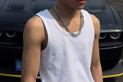 Crewneck Plain Tank Top