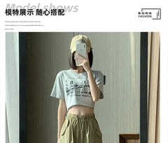 High Waist Wide Leg Cargo Shorts