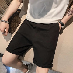 Mid Rise Plain Shorts