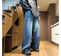 Mid Rise Wash Wide Leg Jeans