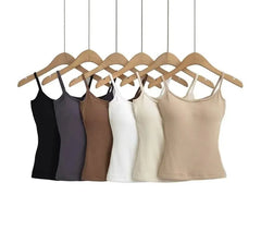 Plain Slim-Fit Padded Crop Cami Top