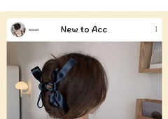 Bow Fabric Hair Claw