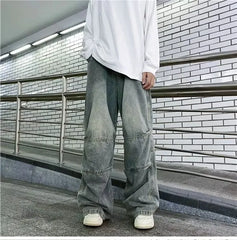 Mid Rise Washed Wide Leg Jeans
