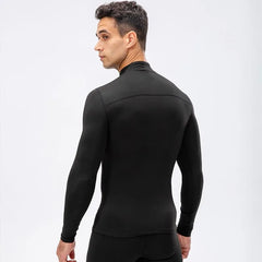 Long-Sleeve Half Zip Plain Sports Top