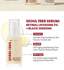 SEOUL 1988 Serum : Retinal Liposome 2% + Black Ginseng