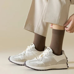 Plain Knit Crew Socks