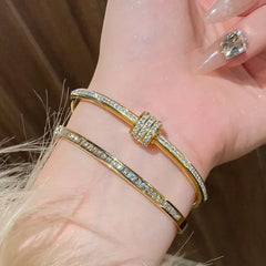 Rhinestone / Metallic Bangle