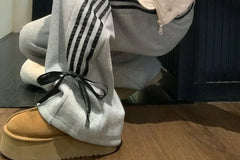 High Waist Striped Loose-Fit Wide-Leg Sweatpants