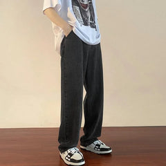 Mid Rise Washed Straight Leg Jeans