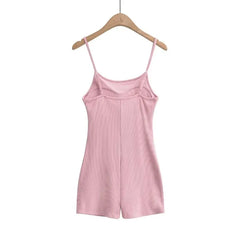 Spaghetti Strap Scoop Neck Plain Romper