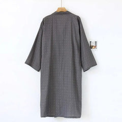 V-Neck Sashed Kimono Robe