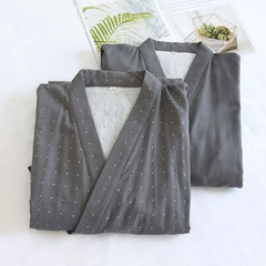 V-Neck Sashed Kimono Robe