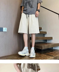 Drawstring Waist Sweat Shorts