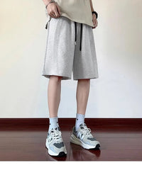 Drawstring Waist Sweat Shorts