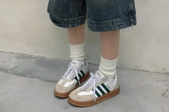 High Rise Washed Loose Fit Wide Leg Denim Jorts