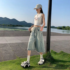 Low Rise Denim Jorts