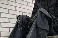 High Waist Wide Leg Cargo Jeans