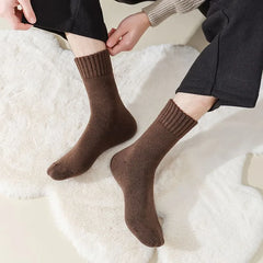 Fleece Lined Plain Socks Set