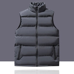 Plain Zip Puffer Vest