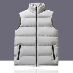 Plain Zip Puffer Vest
