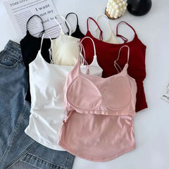 Plain Ruched Padded Cami Top