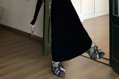 Long Sleeve Crew Neck Plain Henley Bodycon Maxi Dress