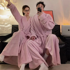 Couple Matching Plain Pajama Robe