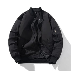 Plain Zip Bomber Jacket