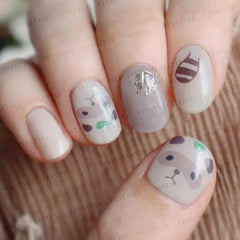 Lucky Raccoon Nails Art Stickers