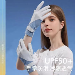 Color Panel Sun Protection Gloves
