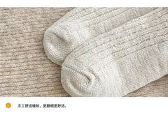 Striped Ribbed Crew Socks