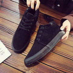 Platform Panel Fleece-Lined Faux Suede Slip Ons