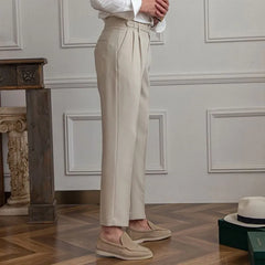 High Waist Plain Straight Leg Dress Pants
