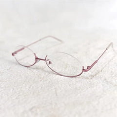 Oval Half Frame Glasses