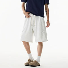 Drawstring Waist Plain Sweat Shorts